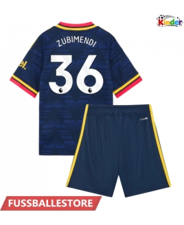 Günstige Arsenal Martin Zubimendi #36 Auswärts Trikotsatzt Kinder 2026-27 Kurzarm (+ Kurze Hosen)
